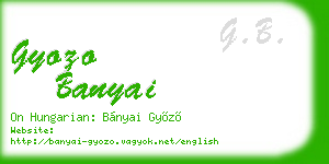 gyozo banyai business card